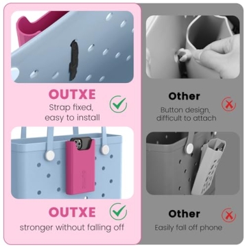 OUTXE Silicone Phone Holder for Bogg Bags - Haute Pink