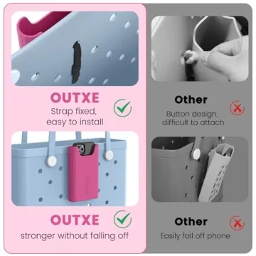OUTXE Silicone Phone Holder for Bogg Bags - Haute Pink