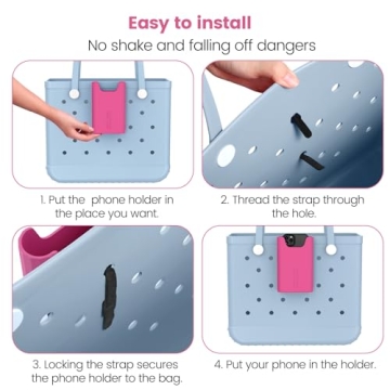 OUTXE Silicone Phone Holder for Bogg Bags - Haute Pink