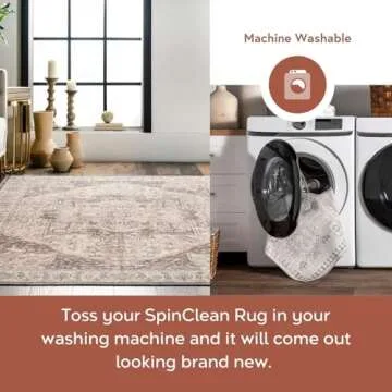 nuLOOM Brielle Vintage Medallion Rug - Washable, Stylish & Safe