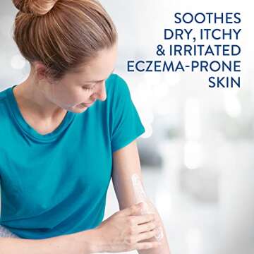 CETAPHIL RESTORADERM Soothing Moisturizer, For Eczema Prone Skin, 10 fl oz, For Dry, Itchy, Irritated Skin, 24Hr Hydration, No Added Fragrance