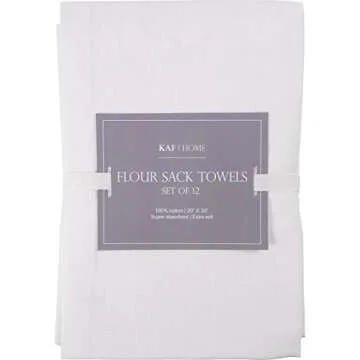 KAF Home 12-Pack Cotton Flour Sack Towels Set