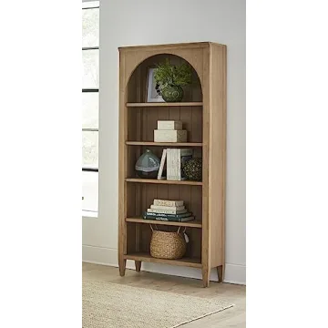Stylish Martin Furniture Modern Open Bookcase - Fully Assembled Light Oak