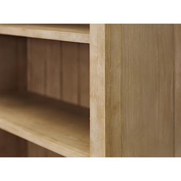 Modern Wood Open Bookcase Fully Assembled Light Brown