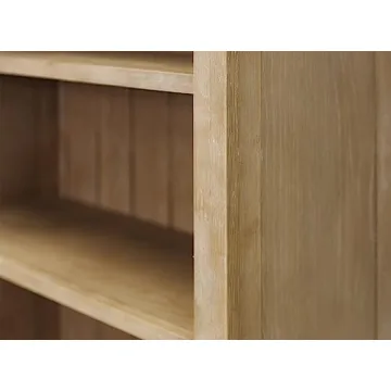 Modern Wood Open Bookcase Fully Assembled Light Brown