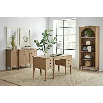 Modern Wood Open Bookcase Fully Assembled Light Brown