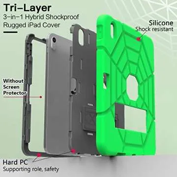 Grifobes iPad 10th Gen Kickstand Case with Pencil Holder