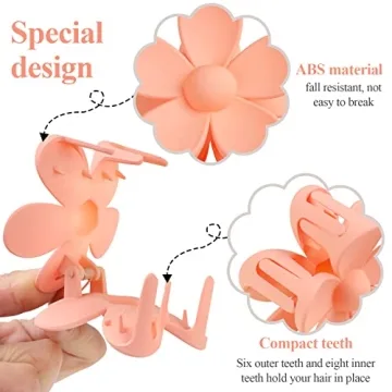 Flower Claw Clip Set for Women - 7 Colors