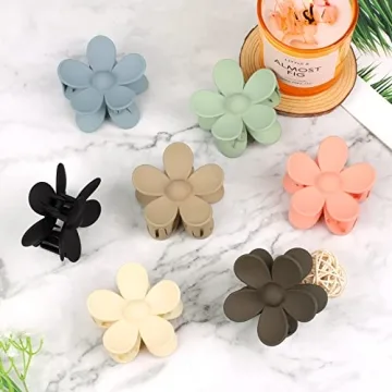 Flower Claw Clip Set for Women - 7 Colors