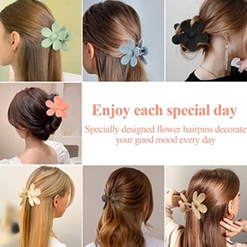 Flower Claw Clip Set for Women - 7 Colors