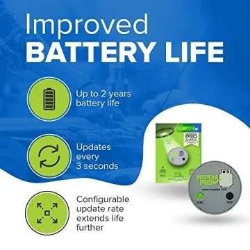 Mopeka Pro Check Sensor - Wireless Propane Tank Magnetic Sensor Level Indicator - Propane Gas Tank Pressure Gauge Electronic for BBQ Grill - Remote Ready Propane, Butane and Fuel Level Gauge with App