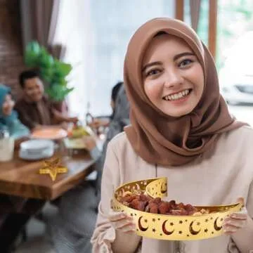 Elegant Moon Star Trays for Ramadan Decor - 2 PC Set