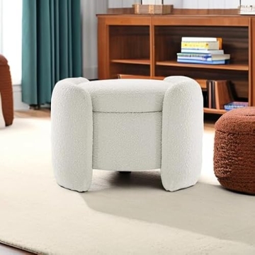 Chic Modern Storage Ottoman for Home and Vanity Space