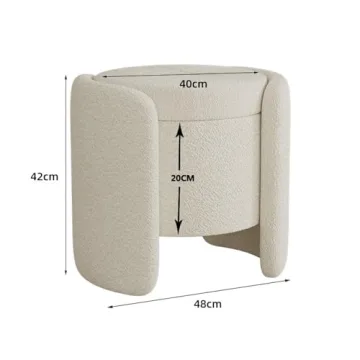 Chic Modern Storage Ottoman for Home and Vanity Space