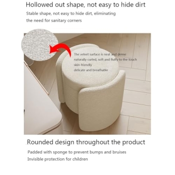 Chic Modern Storage Ottoman for Home and Vanity Space