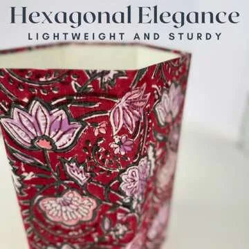 Fern Trail 3.3 Gallon Waste Basket | Small Decorative Block Printed Trash Can | Living Room, Bedroom, Bathroom | Eco Friendly and Plastic Free