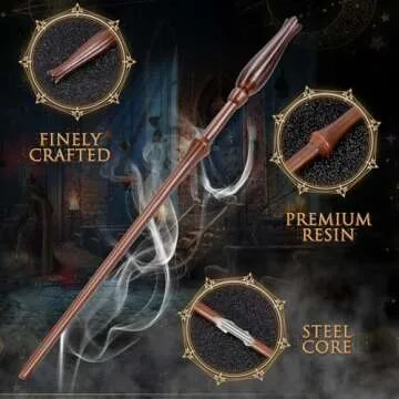 EZVYAO Wizard Wand Magic Witch Sorcerer Wands for Kids Cosplay Party Costume Accessories, Tulip