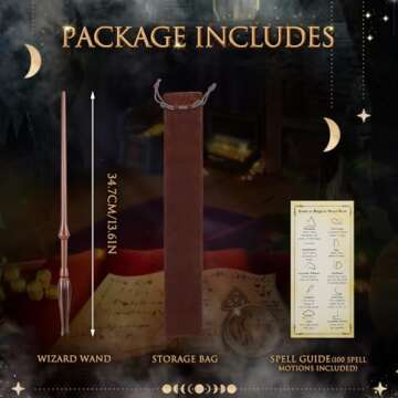 EZVYAO Wizard Wand Magic Witch Sorcerer Wands for Kids Cosplay Party Costume Accessories, Tulip