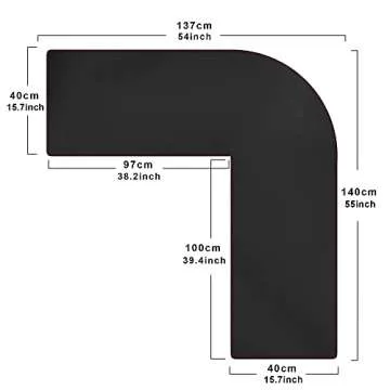 ZORESYN L-Shaped Gaming Desk Mat Mouse pad, Computer Corner Desk Pad, 55" Home Office Writing Desk P...