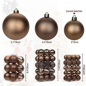 30PCS Shatterproof Christmas Ball Ornaments for Holiday Decor