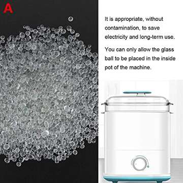 Glass Beads Balls,120g High Temperature Glass Ball Nail Box Silica Sand Beads Manicure Nail Art Quar...