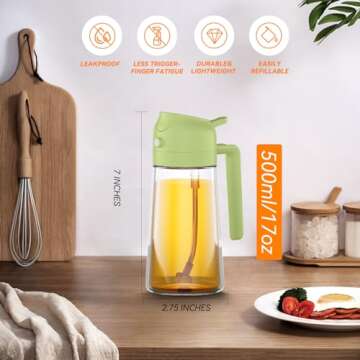 PUZMUG Oil Dispenser for Cooking with Spraying and Pouring