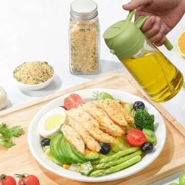 PUZMUG Oil Dispenser for Cooking with Spraying and Pouring