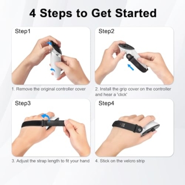 AMVR Controller Grips for Meta/Oculus Quest 3 - Adjustable & Comfortable