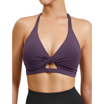 VOYJOY Medium Impact Sports Bra for Women - Stylish Comfort