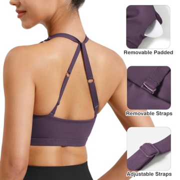 VOYJOY Medium Impact Sports Bra for Women - Stylish Comfort
