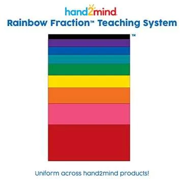 hand2mind Rainbow Fraction Tower Cubes, Fraction Equivalency, Math Blocks, Montessori Math Materials for Kids, Teacher Supplies for Math Classroom, Math Manipulatives 4th Grade (Set of 51)