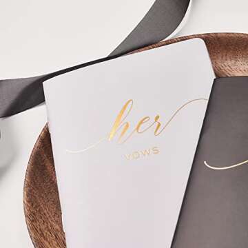 Elegant Wedding Vow Books Set - AKITSUMA Black & White