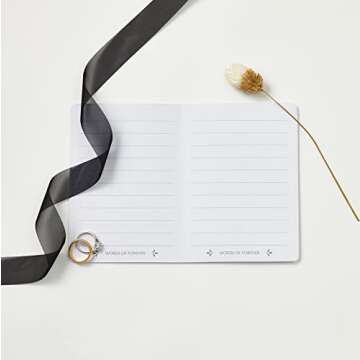 Elegant Wedding Vow Books Set - AKITSUMA Black & White