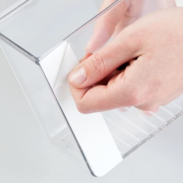 mDesign Clear Adhesive Organizers 2 Pack Space Saving Storage