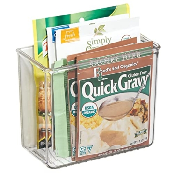 mDesign Clear Adhesive Organizers 2 Pack Space Saving Storage