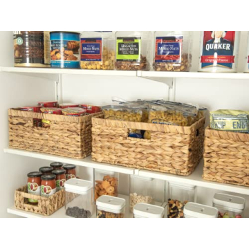 Stylish Wicker Storage Basket with Handles for Home Organization