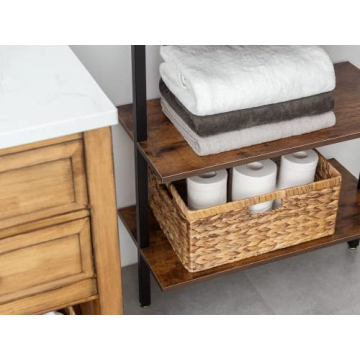 Stylish Wicker Storage Basket with Handles for Home Organization