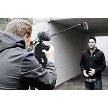 Shure VP83F LensHopper Camera-Mounted Condenser Shotgun Microphone with Integrated Digital Flash Recording - Windscreen, Superior RF Immunity, Backlit LCD, 5-Position Joystick, Rycote Lyre Shock Mount