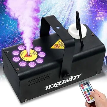 TCFUNDY 500W Fog Machine - 12 Color LED Smoke Maker for Events