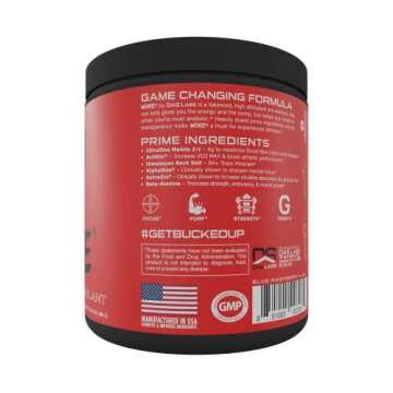 Bucked Up Woke HIGH STIM Pre Workout - Blue Raspberry - 30 Servings