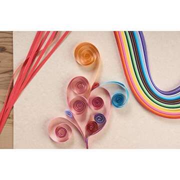 Quilling Paper Strips - 1300-Strip 26 Colors Paper Quilling Set, DIY Art Supplies, 0.2-Inch or 5mm W...