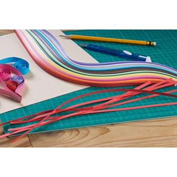 Quilling Paper Strips Set - 1300 Vibrant Art Supplies