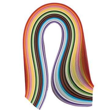 Quilling Paper Strips Set - 1300 Vibrant Art Supplies
