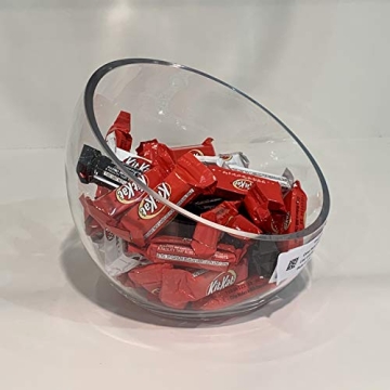 WGVI Clear Slant Cut Bowl - Durable Glass Vase for All Uses