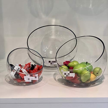 WGVI Clear Slant Cut Bowl - Durable Glass Vase for All Uses