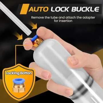 SOWKIPE 200CC Automotive Fluid Extractor Pump, Premium Manual Extraction & Fill Pump with 2 Hoses, Oil Syringe with Powerful Suction, Fluid Oil Change Evacuator