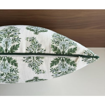 YugTex Mughal Printed Decorative Throw Pillow Covers - 18x18