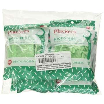 Plackers Micro Mint Freshens Breath, Mint, 90 Count