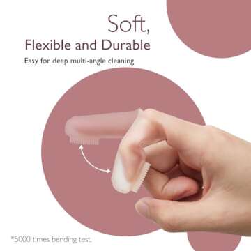 Momcozy Silicone Finger Toothbrush for Gentle Baby Care