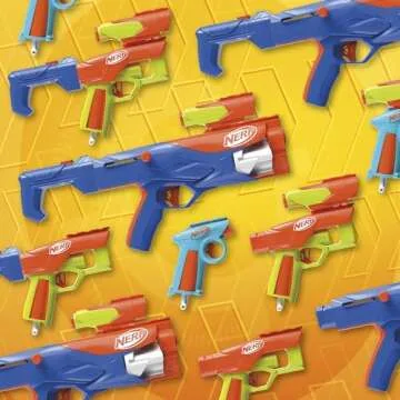 Nerf N Series Gear Up Pack, 3X Blasters, 18 Nerf N1 Darts Compatible Only with Nerf N Series Blasters, Kids Gifts, Outdoor Games, Ages 8+